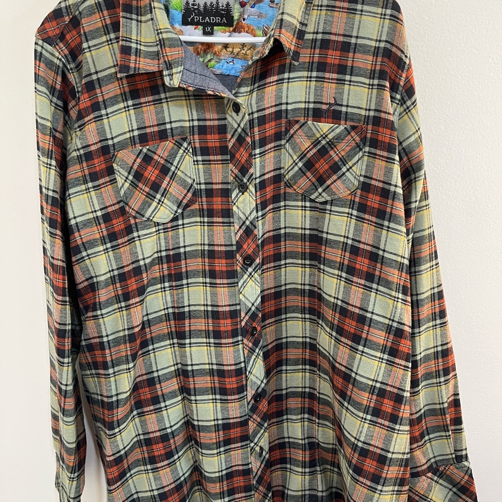 Pladra Womens Plaid Button Down Shirt